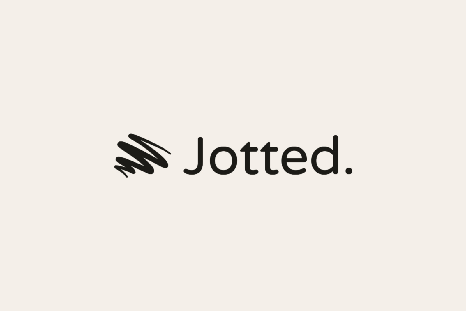 Jotted mark in monochrome ink